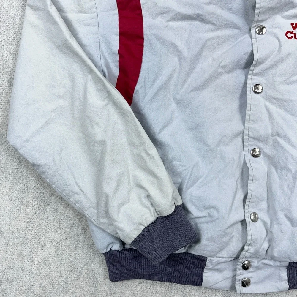Vintage Winston Cup Jacket Men Large Gray Bomber USA 80s 90s Nascar Racing Worn - Picture 3 of 15